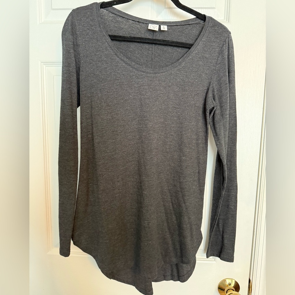 BP Fitted Gray Long Sleeve T-Shirt